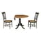 International Concepts Round 42 in W, 42 in L, 29.5 in H, Wood, Hickory/Washed Coal K45-42DPT-C10-2 - alternate 4
